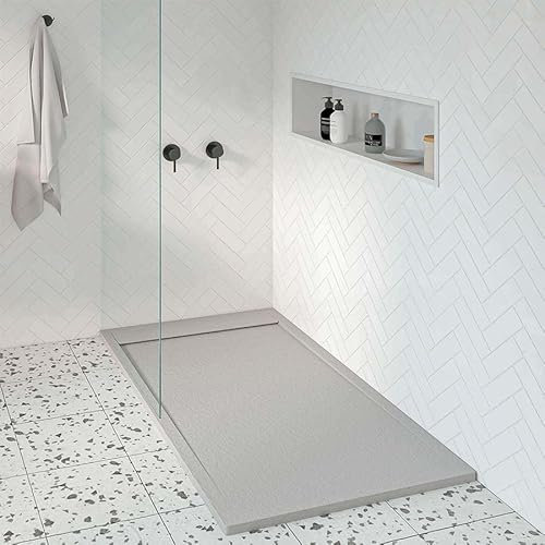 KOES - Kunstharz-Duschwanne Modell AMUR – 70x150 – Nebliges Blau RAL 7035
