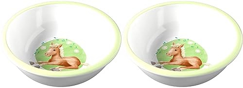 HABA 305699 - Schüssel Pferde, Geschirr für Kinder, 1 Stück (Packung mit 2)