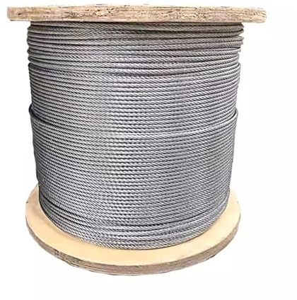 Drahtseil Seil Aus Edelstahl 304 2mm/0,07in Drahtdurchmesser 7x7-Strangkern Zubehör für Drahtseilgeflechte für Wäscheleinen-Blumenständer VXHCS (Color : 2mm/0.07in, Size : 300m)
