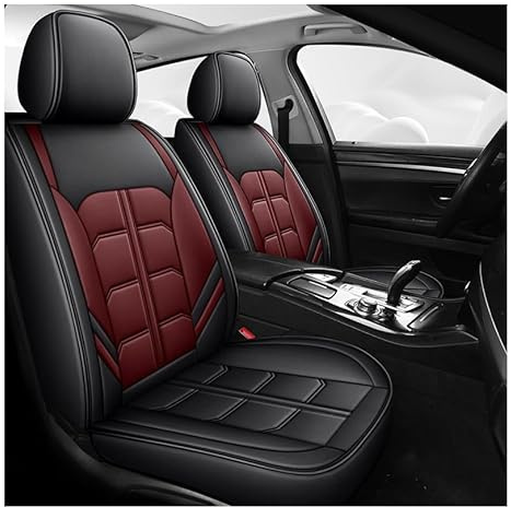 PIOKUHB Funda de Asiento de Coche para Vauxhall Cascada Convertible(2013-2019),Hecho de Cuero, Estilo Rojo de Moda, Adecuado para Todas Las Estaciones, Impermeable y Duradero.