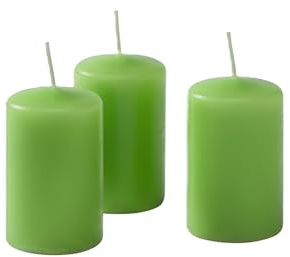 Cereria di Giorgio Risthò stearinljus diameter 4 cm höjd 7 - pistasch - 12-pack
