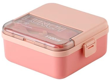 MerwDeeyt Boîte à déjeuner Bento pour adultes, 1100 ml, réutilisable, boîte à bento japonaise, récipient de stockage alimentaire avec 2 compartiments et ensemble de couverts, anti-fuite, passe au