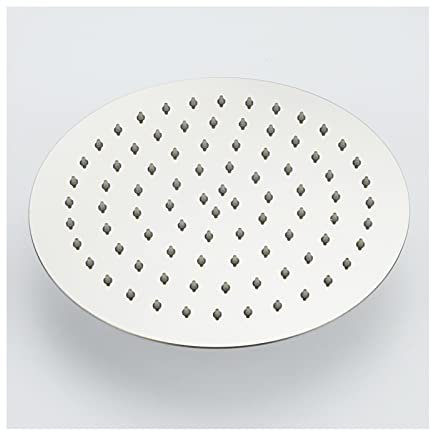 Regenduschkopf, verchromter Regenduschkopf, rundes, ultradünnes Design – druckverstärkender Fester Duschkopf, einfach zu reinigen und zu installieren, tolles Duscherlebnis/20,3 cm (8 Zoll)