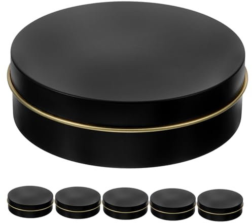 Operitacx 6pcs Balm Candle Jar Votive Candle Holder Decorative Tins Lids Wax Melt Containers