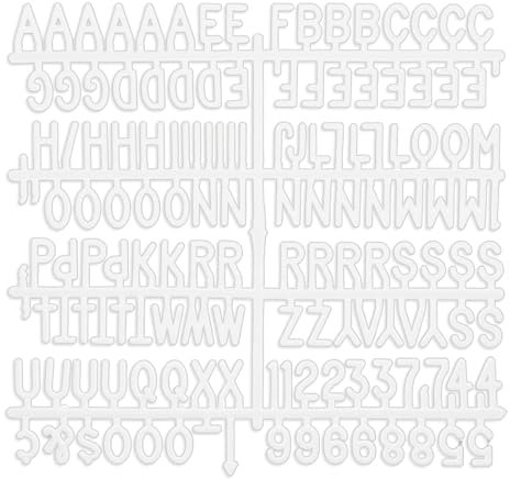 Lusofie Felt Board Letters 3/4 Inch Letter Board Letters Plastic Letter Board Sign Multipurpose Message Board Letters with Letters Numbers and Symbols Only for Felt Letter Board 441Pcs (White)