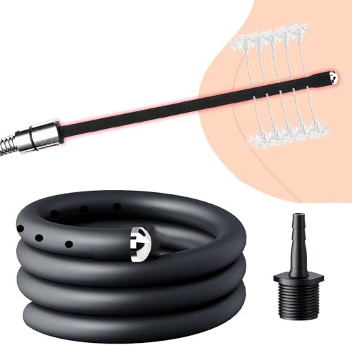 Sadodo Silicone Anal Douche,Enema Colon Cleansing Anal Irrigation,Long Shower Enema Tube,Douche Long Tubes Enema Colonic Irrigation, for Women Men (Extra Long 100CM)