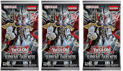 Supreme Darkness 3X Booster Pack DEUTSCH | 1st Edition | 9 Karten pro Pack + Heartforcards® Versandschutz
