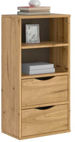 LAPOOH Beistellschrank mit Schubladen 40x24x79 cm Massivholz Kiefer, Schrank Klein, Flurschrank, Kommode, Vorratsschrank, Flurschrank, Badezimmerschrank, Kleinmöbel - 4103593
