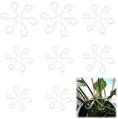 8 Pezzi Supporto per Steli di Piante Supporti per Piante perenni Ganci per Steli di Piante Riutilizzabili Supporti per Steli per Piante Rampicanti per Piante Monstera, Fiore, Ortensia, Pomodori