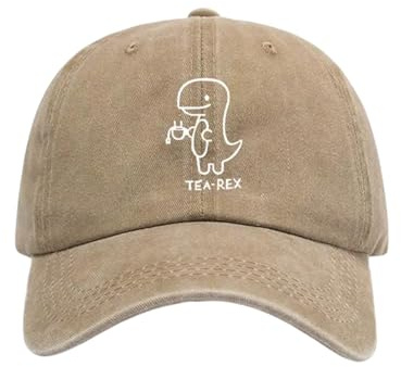 Tindo Vintage Basecap Herren Stylisch mit Dino Motiv - Cap damen Unisex retro Kappe für Freizeit aus Baumwolle