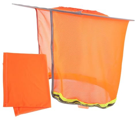 Holibanna Helm Sonnenblende belüftung kopfschutz Outdoor-Helm Sonnenschutz für Baustellenhelm Sicherheitshelm Hutkrempe Schutzhelm Schatten Helmzubehör für Männer Nackenschirm Netz Orange