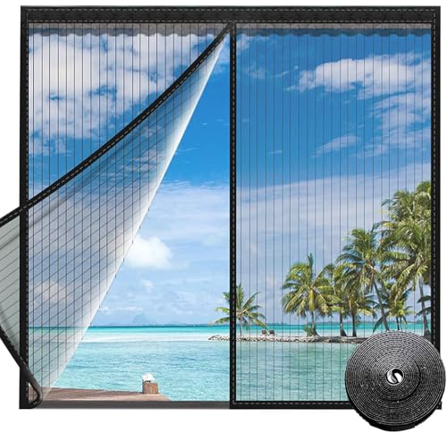 Fliegengitter Fenster Magnet 130X150 cm Insektenschutz Fenster Fliegengitter Magnet Kein Bohren Erforderlich, um das Eindringen von Insekten/Fliegen/Moskitos in den Raum zu Verhindern