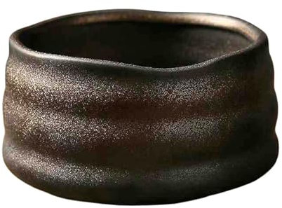 Set di contenitori multiuso Ciotola per Matcha in ceramica grezza squisita con bocca, ciotola da tè giapponese in ceramica retrò, utensili e accessori per Matcha fatti su misura per (C, 12.7x7.5cm)