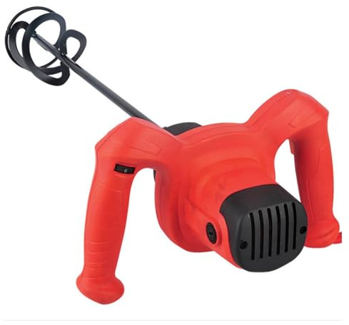 GYKOZY Malaxeur à béton, malaxeur électrique de 1000W 850RPM avec 6 Vitesses réglables, Outil de mélange de Ciment à Main malaxeur de Boue (Longueur de Tige 60 cm)
