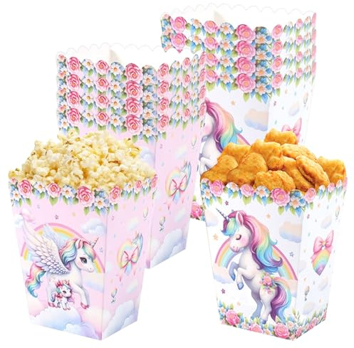 Einhorn Boxen Einhorn Geschenktüten für Regenbogen Babyparty Geburtstagsfeier Zubehör