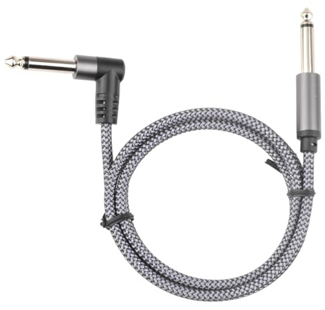 NUDVMUCH Cavo per chitarra da 1 m, jack per chitarra elettrica, 6,3 mm, TRS, per basso, amplificatore, mixer e tastiera, connettore audio, durevole