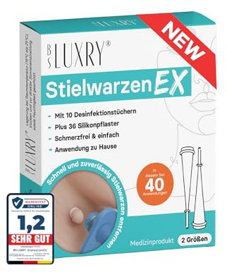 BS Luxry® StielwarzenEX – Stielwarzen & Hautanhängsel entfernen für Zuhause – Skin Tag Remover – Warentest-Sieger 1,2 – Sicher & Effektiv – Für Hals, Achseln, Rücken & Körper