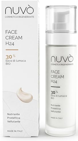 Nuvò - Gesichtscreme Mit Schneckenschleim Und Hyaluronsäure, 50 ml | Mit Vitamin C und E, feuchtigkeitsspendend und beruhigend, für alle Hauttypen, Made in Italy