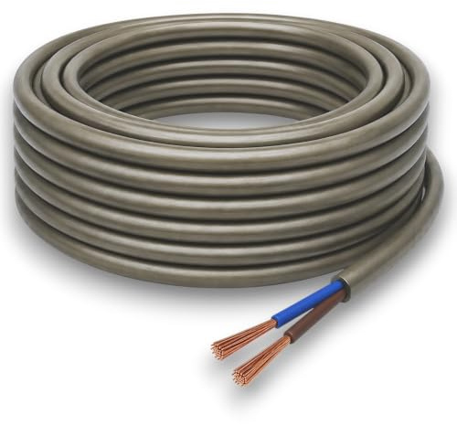 Zuleitung H03VV-F 2 x 0,75qmm Gold 3/5/10 Meter PVC isolierte Leitung Goldkabel Leuchtenkabel Lampenkabel Kabel Anschlusskabel - 3 Meter