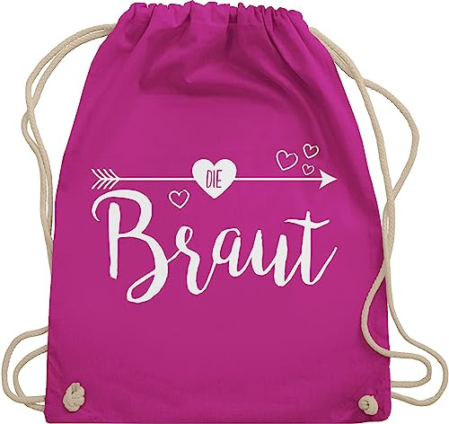 Shirtracer Turnbeutel Rucksack - JGA Junggesellenabschied Frauen - Die Braut - Unisize - Fuchsia - utensilien junggesellinnenabschied brauttaschen bachelorette party beutel brautrücksack