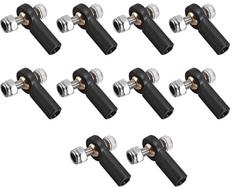 sourcing map 10 PCS M3 3.0xL20mm Palanca de dirección Varillaje Extremo | de rótula de bola, para helicóptero RC