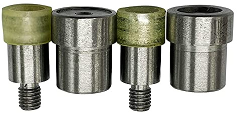 Trimming Shop Double Cap Rivet Magnetic Clasp Die Fixing Tool Set, 18mm | Snap Fastener Fixing Dies for Universal Green Hand Press Machine to Fix Magnetic Clasps for Bags, Purses, Backpacks