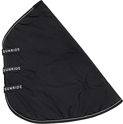 SUNRIDE Halsteil 50g kompatibel mit unseren Stalldecken und Regendecken - 600D Ripstop - wasserdicht (XL/165 cm, schwarz)