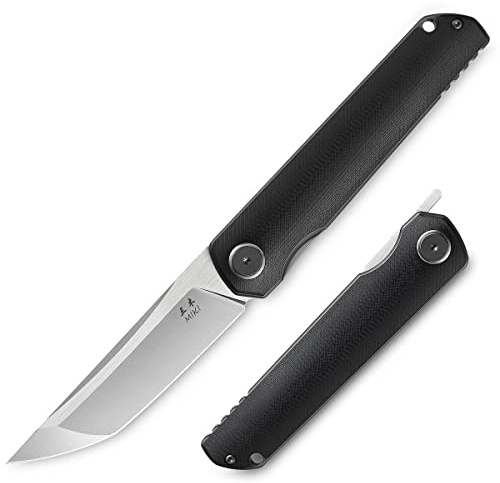 Miki Folding Pocket Japanese Knife, Pocket Samurai Folding Knife, G10 Handle, w/ D2 Steel Blade, Camping Outdoor Fishing And Everyday Carry