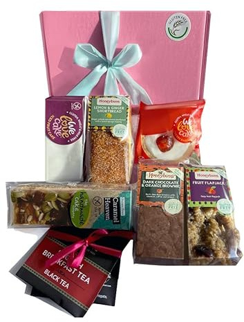 Gluten Free Hamper - Cakes, Biscuits, Brownie & Flapjack Selection – Coeliac Friendly Afternoon Tea Treats – 6 Pack