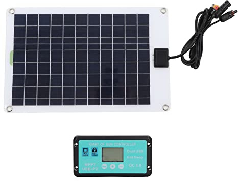 50W 12V Solar Panel Kit, Solar Panel Battery Charger with 100A MPPT Charge Controller, Solar Panels Charger for 12 Volt RV Marine Boat ATV Car Trailer