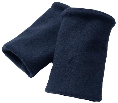 Britta Meier Baumwoll-Fleece Pulswärmer aus Ostfriesland (Dunkelblau)