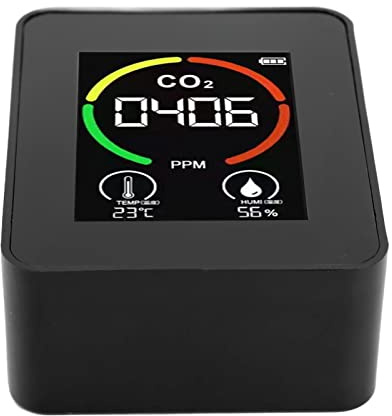 CO2-Detektor Luftqualitätssensor mit TVOC-Sensor für Echtzeit-Monitoring – Einfache Messwerte Anzeige mit umfassender Funktionsvielfalt
