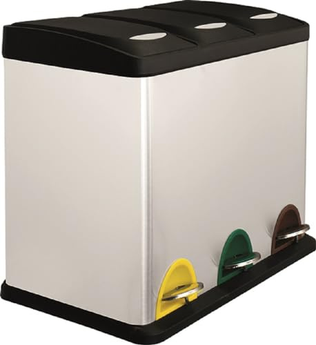 Vigor Papeleras diferenciadas inox tris 8+8+8 litros