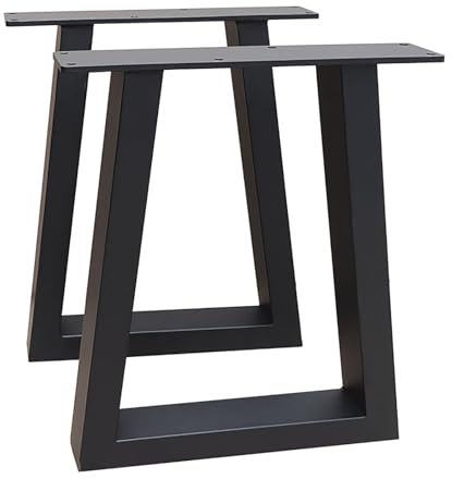 AKOGG Tischbeine Metall Schwarz 2 Stück,Tischgestell Aus Eisen,Tischkufen,Möbelfüße Für Dein DIY Schreib,Tischgestell Mit Schrauben & Bodenschoner,Für Schreibtisch Esstisch,Konferenztisch Usw (Size :