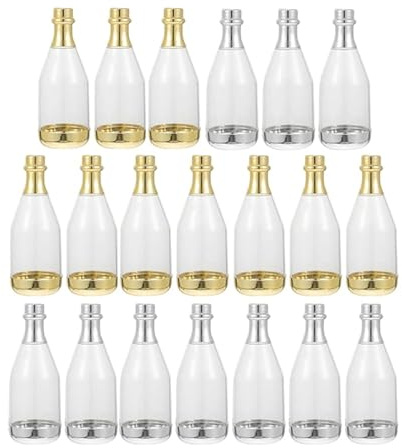 AOKWAWALIY Boîtes De Faveur De La Fête En Forme De Bouteille Lot De 20 Boîtes À Bonbons Pour Dragées Mini Coffret Cadeau Pour Mariage Anniversaire Baby Shower 11.50 X 4.00 X 4.00 cm
