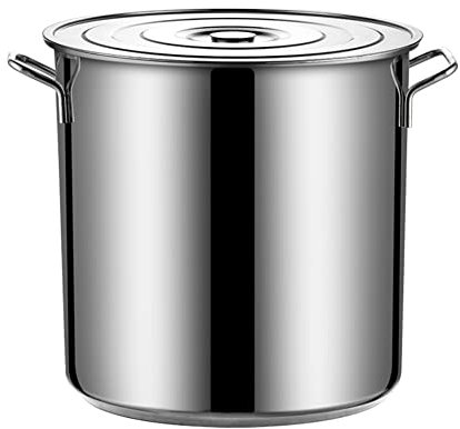 Commercial Stainless Steel Soup Bucket, Asparagus Pot Soup Bucket Thickened Round Bucket Soup Pot with Lid Large Capacity Oil Bucket Water Bucket Halogen Bucket Leaky Bucket,Filter Bucket 15L (