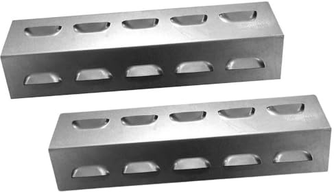 Easyricambi Kit 2 Proteggi Bruciatore Diffusore di Calore a Tenda (39x12cm) Accessori Compatibile per Campingaz 5010001598 per Barbecue Serie 3 4, Previene Frequenti Fiammate, Ricambi BBQ, Bruciatore