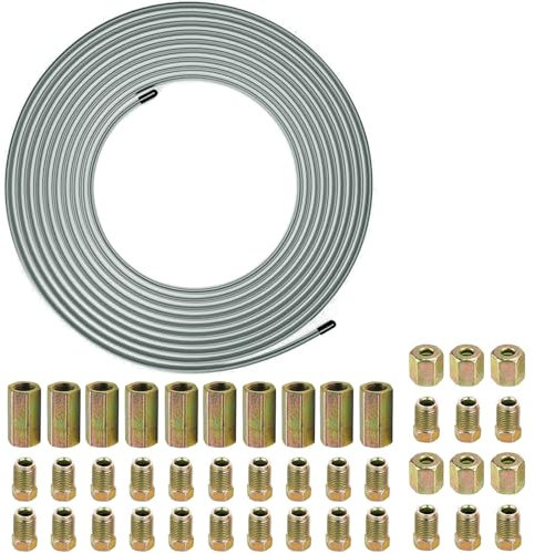 Kit tubo freno 3/16 10 m con raccordi per set di tubi freno automobilistici (kit 3)