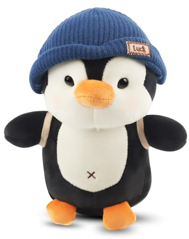 TIVUNORON Blauer Plüsch-Pinguin, 23 cm, niedliche Pinguin-Puppe, Plüschspielzeug für Kinder, Jungen, Mädchen, Geschenke