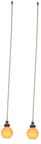 Artibetter 2pcs Crystal Pull Chain Chandelier Pendant European Style Light Chain Ceiling Fan Ornament