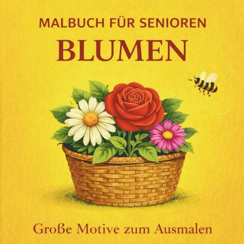 Malbuch für Senioren: Blumen- und Gartenmotive für kreative Erwachsene: 60 exotische Blumen zum Ausmalen – Großformatige Motive für Senioren und Rentner zur Entspannung