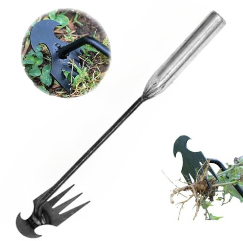 Zappe da Giardino per diserbo, Sarchiatore Manuale con Manico, Earchiatore per Erbacce Professionale, Attrezzi per Diserbo, Estirpatore Erbacce orto, Estirpatore Erbacce Manuale
