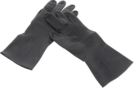 Gatuida Friseurhandschuhe Rutschfest und Waschbar 3 Paar aus Gummi und Kunststoff Schwarze Größe S Handschutz Beim Haarefärben und Shampoo für Damen und Herren