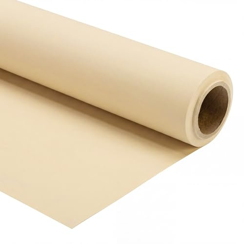 Walimex pro Sfondo fotografico in cartoncino beige chiaro 2,60x10 m, Backdrop foto antiriflesso e resistente, per studi fotografici