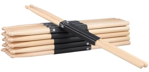 SYUTBOU 16 Paar 5A Drumsticks, 40,6 cm Länge Trommelstöcke Holz, Naturfarben Drum Sticks für Schlagzeuger, Musiker
