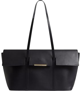 Ted Baker london bar detail leather elongated shoulder ba, navy, one size