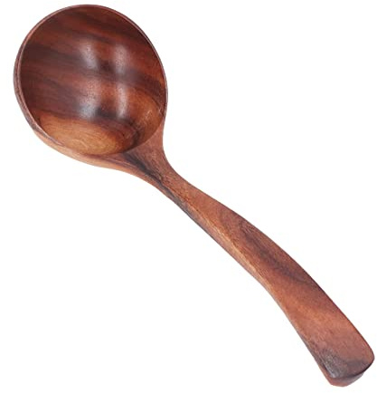 SIXRUN Costilla de Sopa de Madera, Cucharón Largo, Cuchara Sopa, Cuchara Servicio Madera, Herramienta Vajilla Cocina, 7.87/23.2inin Longitud Largo. (Talla grande)