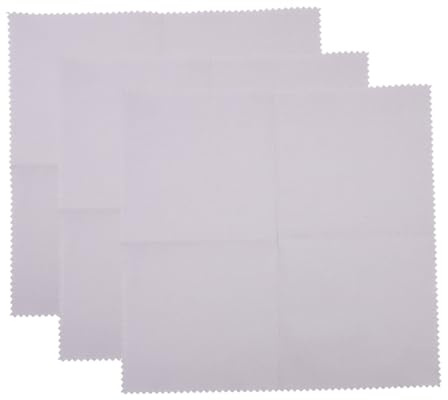 STOBAZA 3 Pcs Microfiber Musical Instrument Cleaning Cloths Light Grey for Violin Piano Guitar Trumpet Saxophone Polishing Towels with Strong Dust Removal and Oil Stain Cleaning