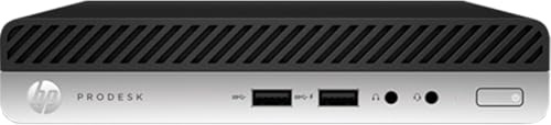 HP ProDesk 405 G4 Mini Desktop PC, AMD Ryzen 5 Pro 2400G, 8GB RAM, 256GB SSD, WiFi, Bluetooth, Tastiera US QWERTY, Windows 11 Pro (Ricondizionato)