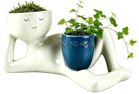 Vasi da Fiori Vaso Decorativo per Casa a Forma di Ragazzo Pigro | La Divertente Fioriera da Giardino In Soggiorno, All'Interno, All'Esterno, In Casa, Sul Balcone e Sul Davanzale della